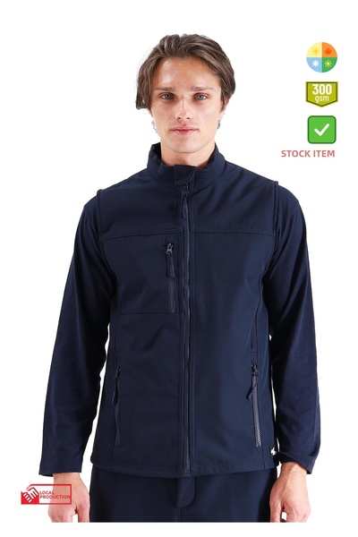 Frekans İş Güvenliği İş Kıyafetleri Safesawa Dark Softshell Outdoor Vest Navy...