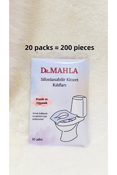 MAHLA 20 Packs - 200 Pieces - Toilet Seat Cover Seyahet Size - Disposable - W...