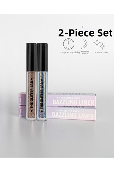 The Glitter Lab 2-Pack Glitter Liquid Eyeliner |   Dazzling Liner Set No 1