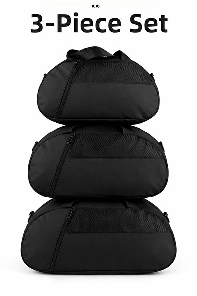 KAFF مجموعة من 3 حقائب سفر رياضية مع جيب أمامي وحزام كتف قابل للتعديل