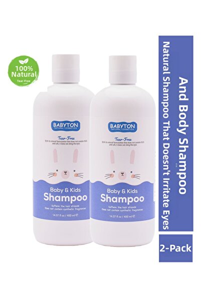 BABYTON Eye-Free Natural Hair and Body Shampoo Set of 2