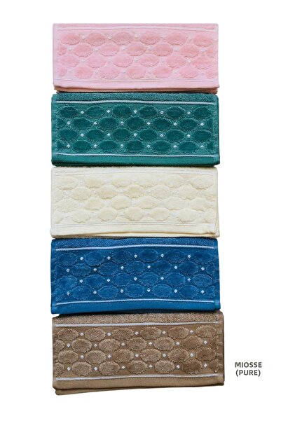 Akasya Miosse Pure 10 Pieces 30X50 cm Luxury 100% Cotton Hand-Face-Guest Towels