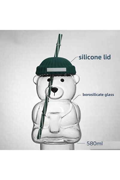 WERONY Capone Barista Borosilicate Glass with Straw, 580 ml