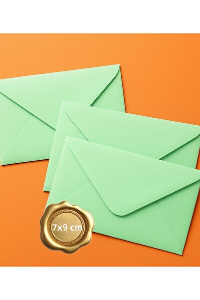 Bimotif ظرف صغير، 7x9 سم 25 قطعة (أخضر مائي)