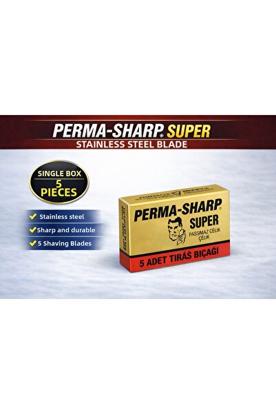 CT STONES Perma-Sharp Super Stainless Steel Razor Blades 5 Pieces in 1 Box