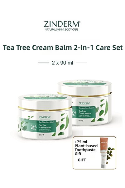 zinderm Tea Tree Oil Cream, Balm (2 Pieces X 90 ml)