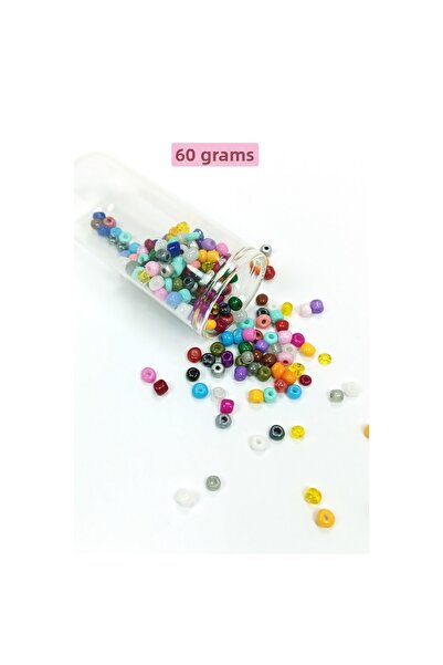 Robinanka خرز رمل زجاجي مصبوب كبير الحجم (6/0) 4 مم - 60 جرام - ألوان متنوعة