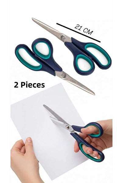ÇEÇEN HOME (2 Pieces) Scissors with Plastic Handle and Metal Mouth, Tailor's ...