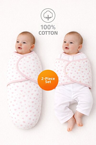 Mimocan 100% Cotton Swaddle for 0 to 4 Months Baby, Velcro Fastened, Soft Jer...