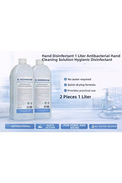 CT STONES معقم لليدين، لتر واحد، محلول تنظيف اليدين، قطعتان