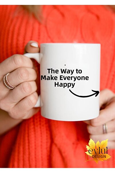 Eylül Design طريقة لجميع القدح المطبوع على الوجهين، كوب مطبوع بتصميم تحفيزي