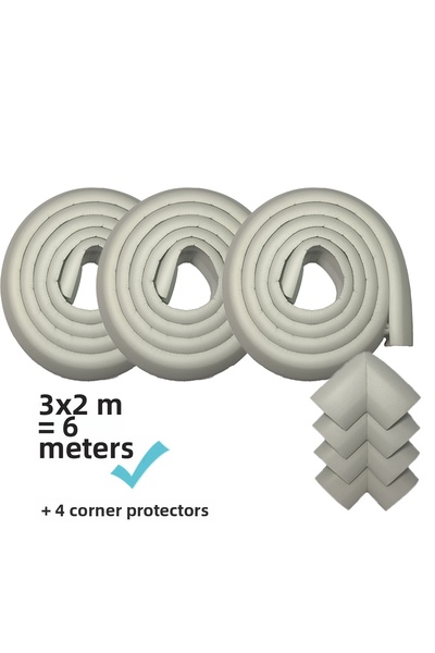 Evokids Изключително дебел предпазител за ръбове (6 метра ръб + 4 ъгъла) Сив ...