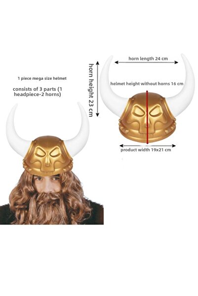 partidolu Αποκριάτικο κρανίο ανάγλυφο πλαστικό καπέλο βίκινγκ για ενήλικες αν...