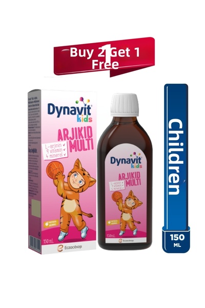 Dynavit شراب أرجيكيد متعدد الاستخدامات للأطفال 150 مل - إل-أرجينين، فيتامينات...