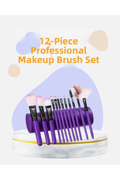 Lisinya 12-Piece Makeup Brush Set with Soft Bristles Providing a Natural Look...