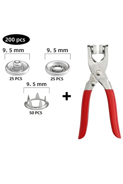 hediye bahçesi Metal Snap Pliers and Button Set