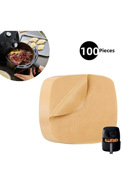 Greathings 100 bucăți hârtie de copt pentru friteuză cu aer, ulei de unică fo...