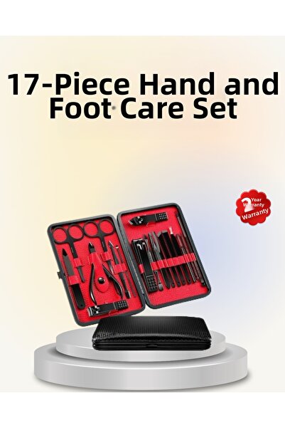 Lisinya مجموعة مانيكير مغطاة بالجلد مكونة من 17 قطعة - TYGOO