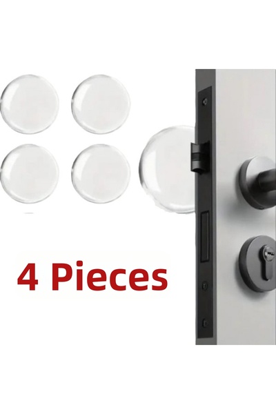 YerliÇöpPoşeti Transparent Silicone Furniture and Door Stopper Impact Pad Set...