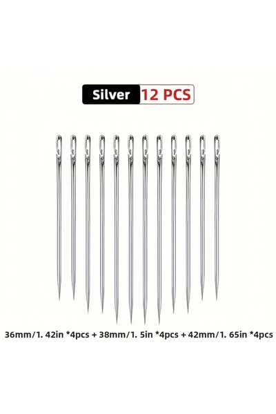 hediye bahçesi Easy Thread Passing Needle Set 12 Pieces