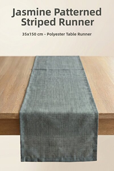 atak by atak home collection Διακοσμητικό ράνερ τραπεζιού με ρίγες ανθρακί 35...