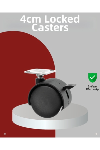 Teknoşık Set de picioare cu roți de 4 cm cu blocare pentru mobilier TEKNO ŞIK