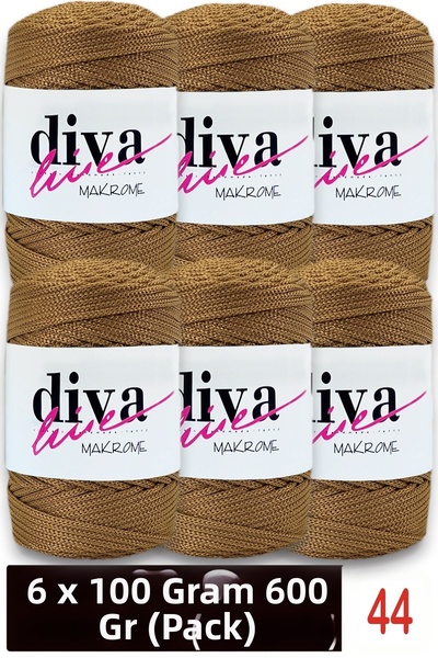 Diva İplik 1,5 мм - 600 г - Полиестерна корда за макраме чанти (опаковка от 6...