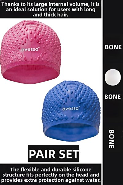 Wintoup # قبعة سباحة ناعمة من السيليكون المرن مقاومة للماء، مقاس كبير، مجموعة...