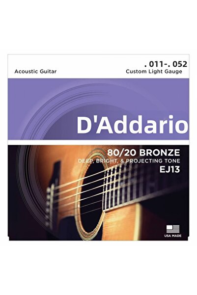 Daddario Ej13 80/20 Bronze Acoustic Guitar String (011-052)