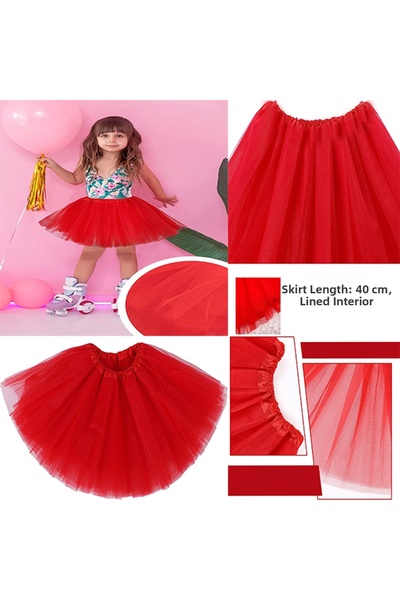 CT STONES Red Color Tutu Skirt Ballet Skirt Performance Skirt Children's Baby...