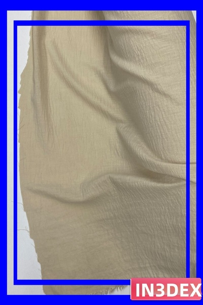 İN3DEX Natural Linen Fabric Beige Color for Curtain and Clothing
