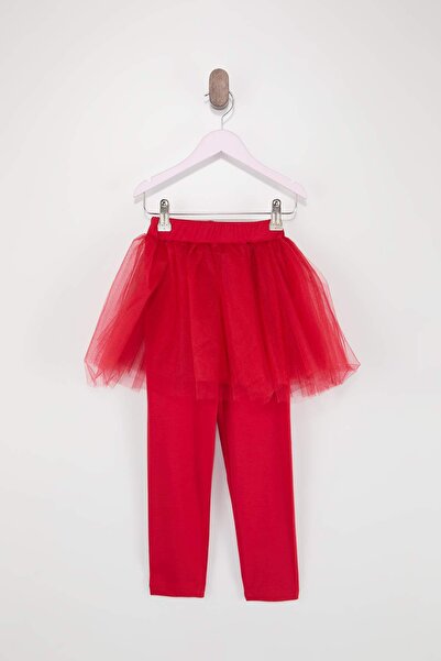 TRENDYOLKIDS Red Short / Mini Straight Woven Skirt Tkdss26Et00003