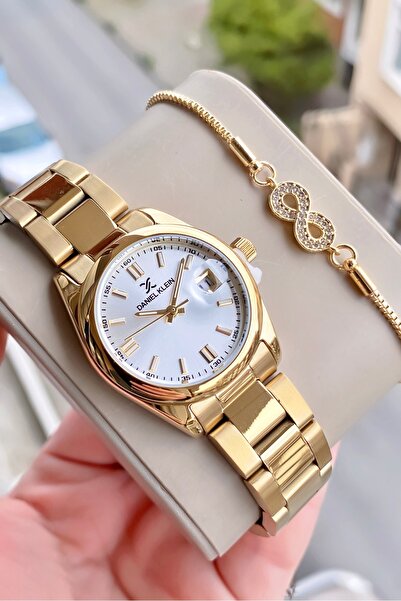 Daniel Klein yeni sezon kadın kol saati su gecirmez çelik gold bileklik