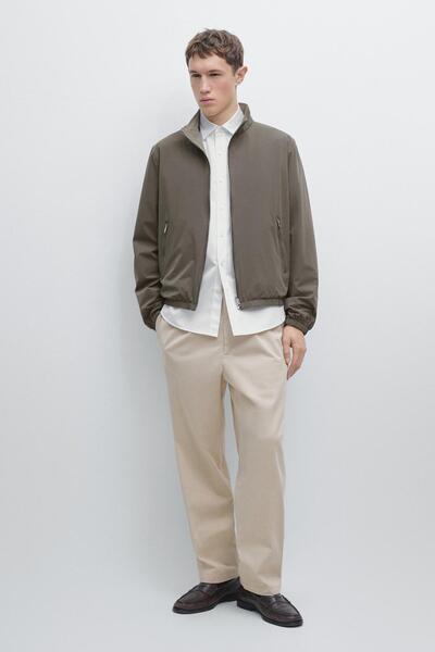 Massimo Dutti Pamuk karışımlı pensli pantolon