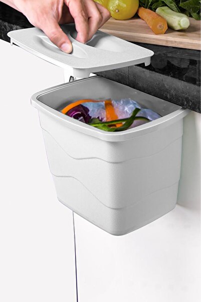 OMAK Coș de gunoi practic cu capac DecoBella 50801 - Gri