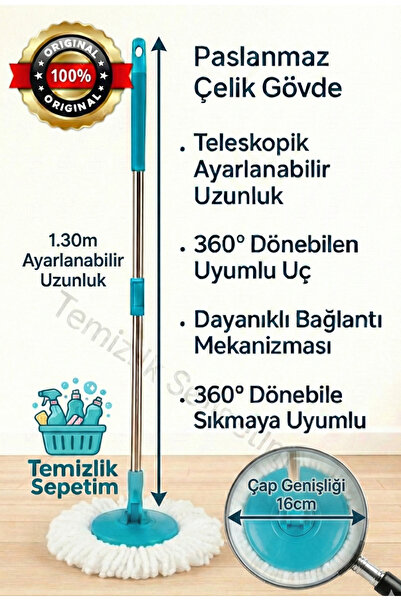 temizliksepetim Motek Paslanmaz Çelik Sap Takımı