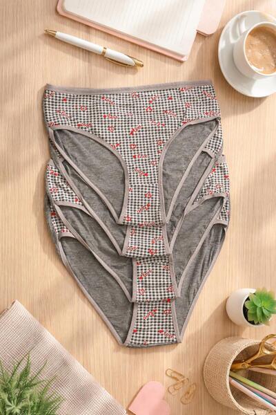 Merzu KADIN pamuklu yüksek bel kilot 4 lü