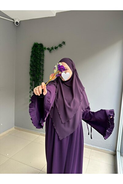 Yüsra Collection Ravda Elbise Ve Kısa Sufle 2”li Takım