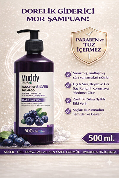 Muddy Dorelik Giderici Mor Şampuan Touch Of Silver Şampuan 500 ml Smp1