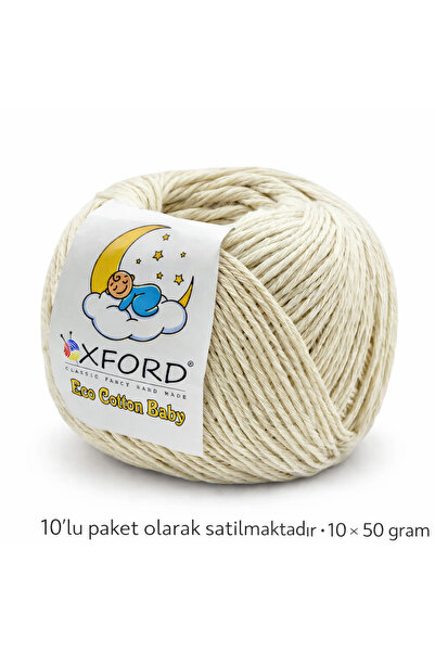 Oxford İplik 10'lu Paket Eco Cotton Baby - Ince Cotton Ip - Tığ Işi - Punch I...