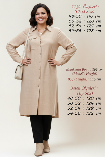 Laden Μακρύ πουκάμισο γυναικείο λινό Mother Seasonal Cream Hijab