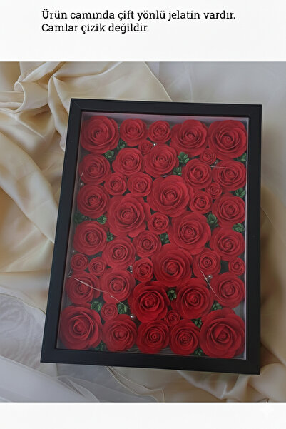 Verda Çerçeve 30x40X6 Cm Derin Siyah Özel Gün Çiçekleri Için Anı Çerçevesi! G...