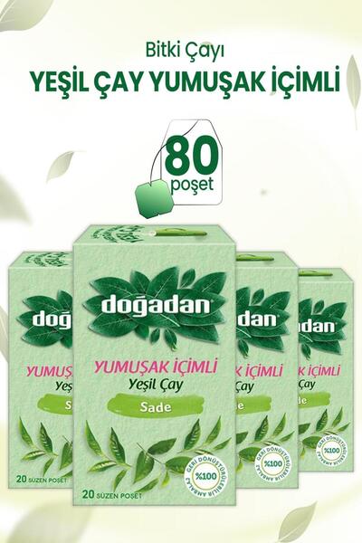 Doğadan شاي أخضر سائل ناعم 20 × 4 قطع