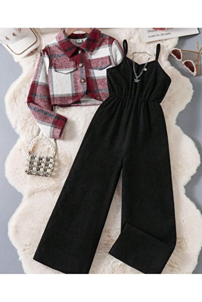 DF KİDS Ekose gömlek tulum