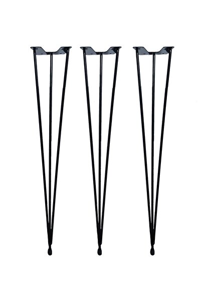 AS DESİGN Picior de masă din sârmă pentru ac de păr (PACHET DE 3 - 50 CM - CU...