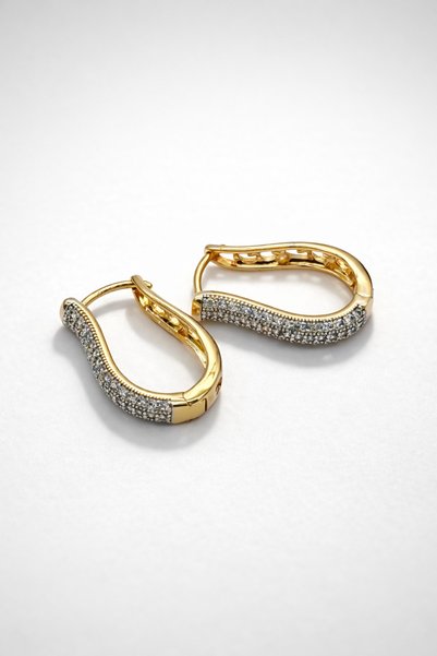 AUBRA Serenata Xuping Women's Steel Hoop Earrings Non Tarnish Antiallergic Rose Gold Color