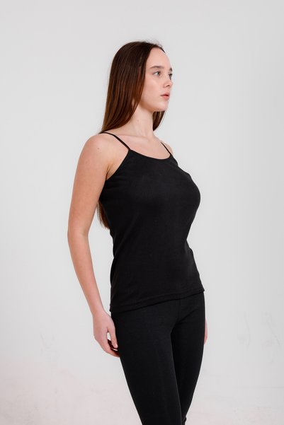 COMFORT SECRET قميص داخلي رياضي بحزام من القطن 100% من Giysem، 3 قطع، أسود، 100% قطن