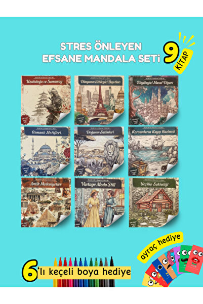 Pembe Yayınevi Mandala Boyama Kitabı - Yetişkinler İçin Mandala Boyama Kitabı...