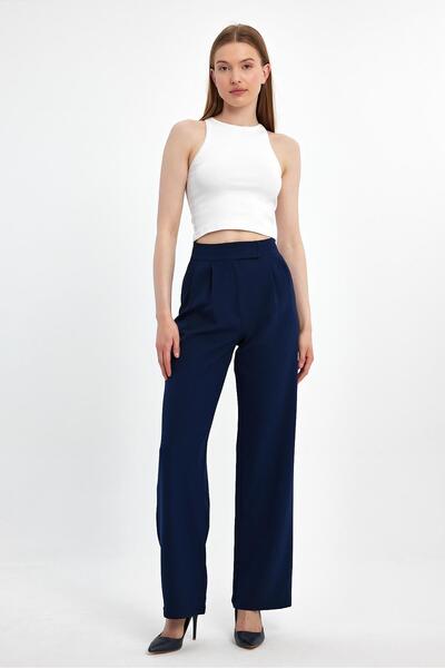 ihraç pazarı Velcro Double Palazzo Trousers - Relaxed Fit