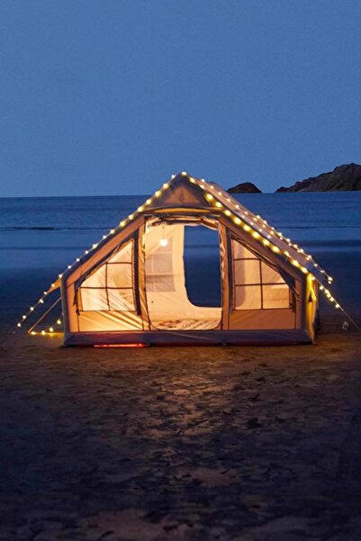 Nurcamp 6 Kişilik 4 Mevsim Şişme Kamp Çadırı 300x210 Pompalı Set